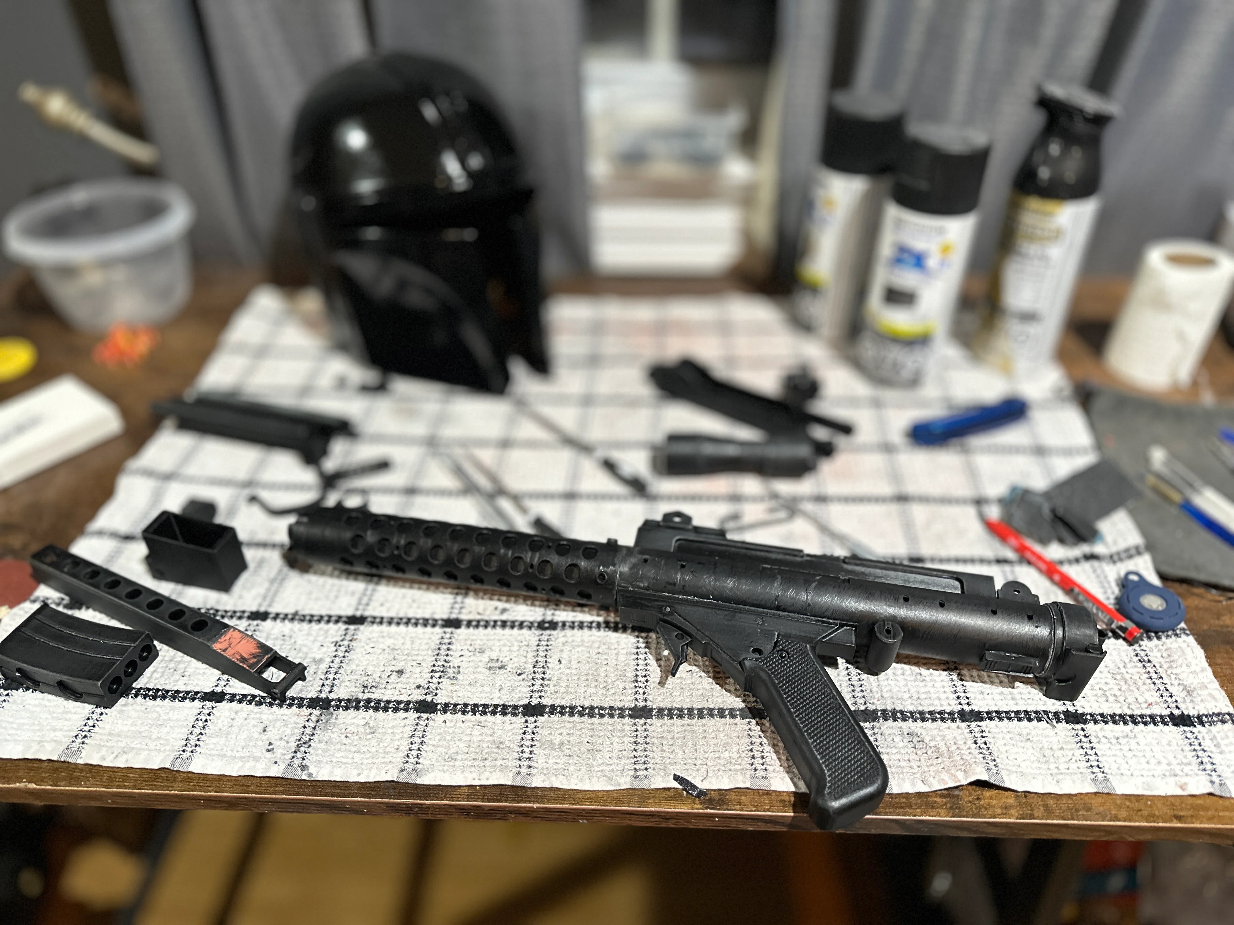 Galactic Bounty Helmet & Tactical Blaster – Work-In-Progress Build