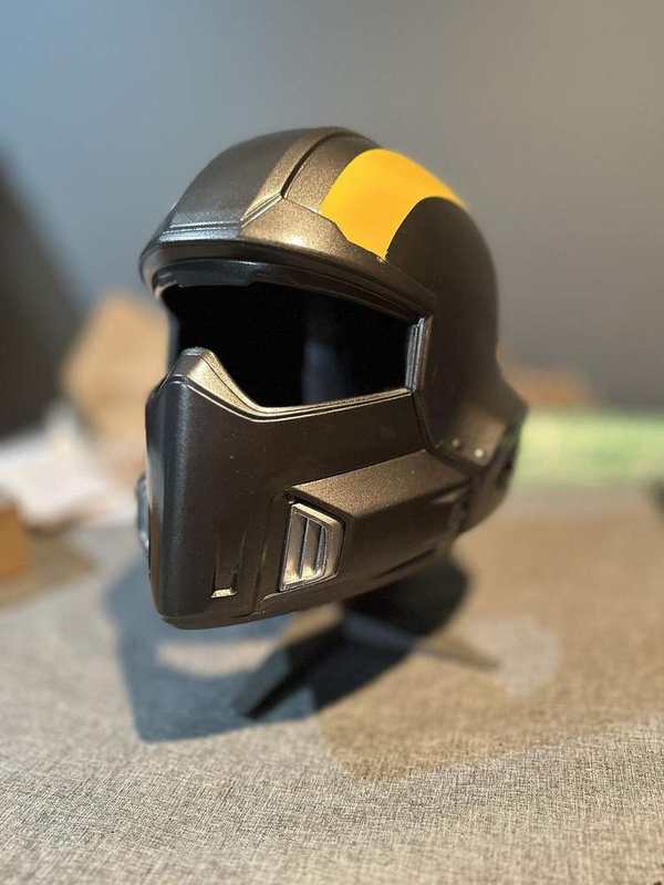 Helldivers 2 Helmet Update: Yellow Stripes Done and Silver Vents Sprayed detail image