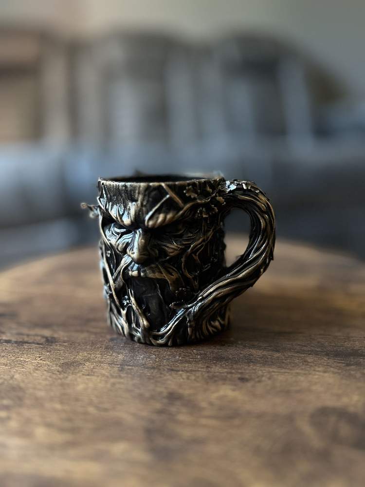 Ancient Tree Spirit Mug - Forest Guardian Relic (Fantasy Decor) detail image