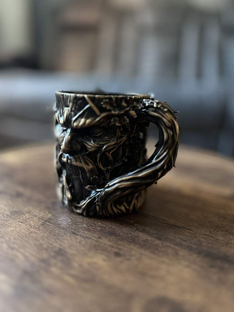 Ancient Tree Spirit Mug - Forest Guardian Relic (Fantasy Decor) detail image