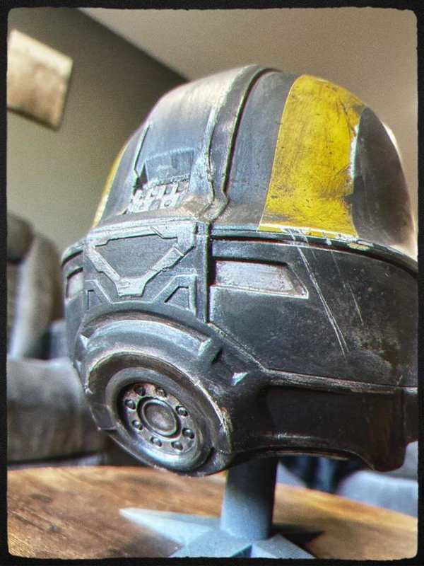 Helldivers 2 Helmet Update: Yellow Stripes Done and Silver Vents Sprayed detail image