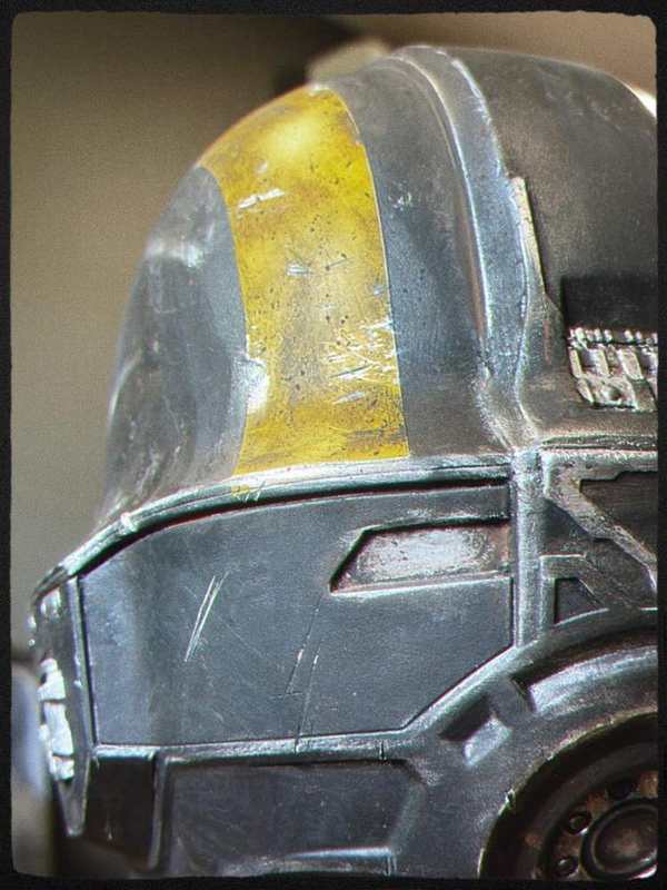 Helldivers 2 Helmet Update: Yellow Stripes Done and Silver Vents Sprayed detail image