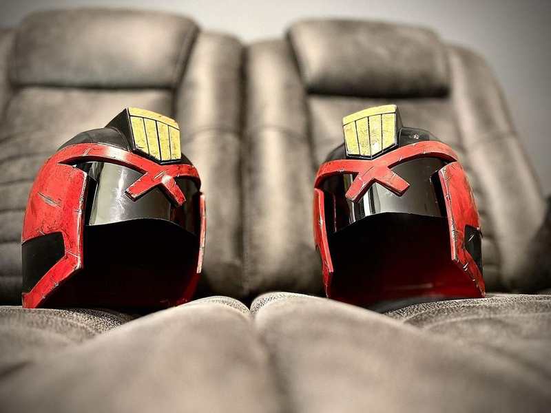 Judge Dredd Inspired Prop Helmet (Display Piece) detail image
