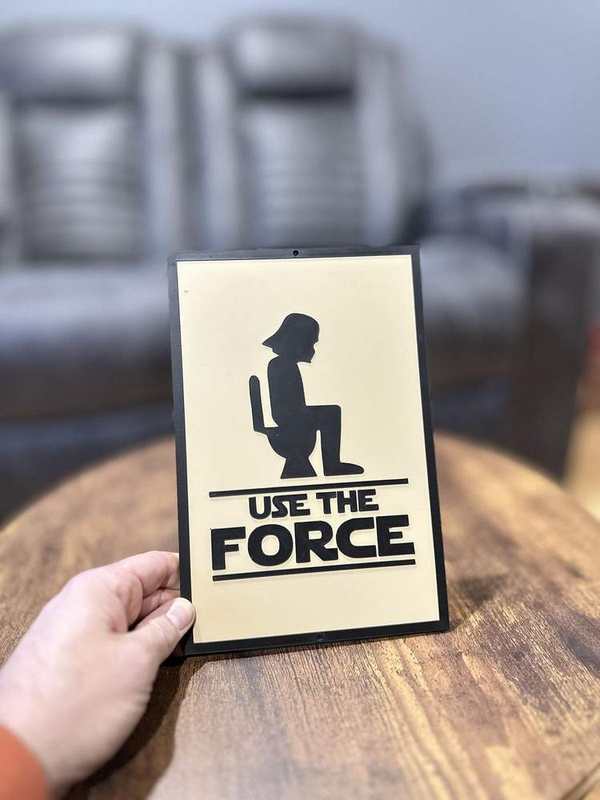 Use The Force Inspired Galactic Sign detail image